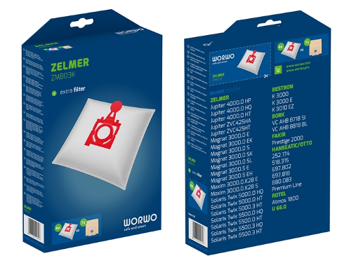 4x TAŠKY NA VYSÁVAČE ZELMER JUPITER ZVCA300B ZMB03K
