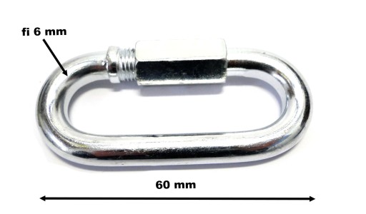 SKÚTENÝ ČLÁNOK NA SPOJENIE 6 mm REŤAZOVÝCH LANÍ