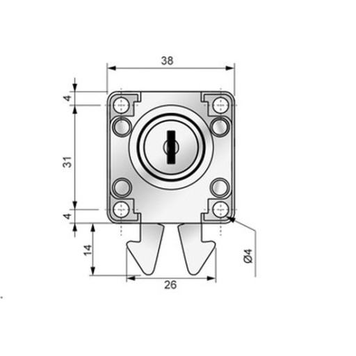 ZÁMOK ŽALÚZIE PATENT ZÁMKU ŽALÚZIÍ 19X22