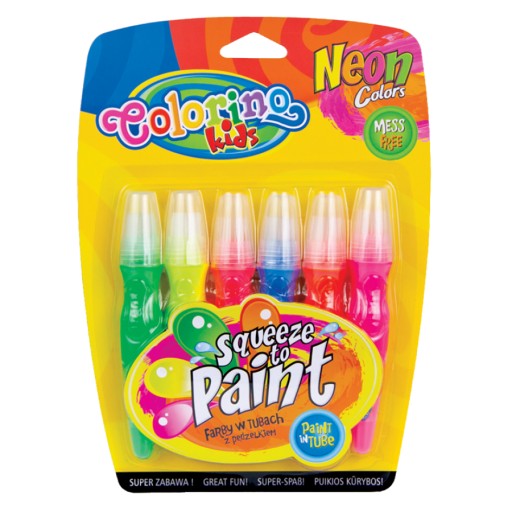 COLORINO Neónové farby v tubách so štetcom