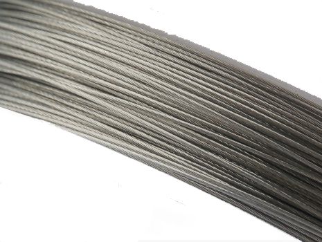 KALAIT Strieborná oceľová bižutérna šnúrka 0,38mm 6m