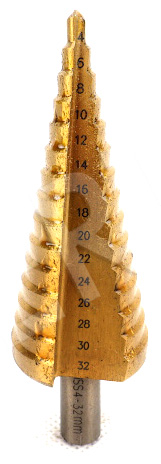 KUŽELOVÁ VRTAČKA KROKOVANÁ HSS + TITÁN 4-32mm