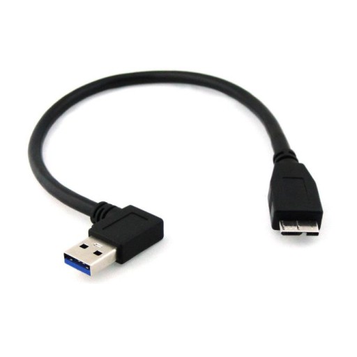 Uhlový kábel USB 3.0 – USB Micro 3.0 Type B ĽAVÝ