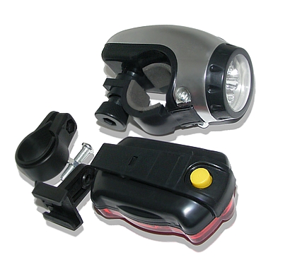 OSVETLENIE BICYKLOV Cyklistické svietidlá 5+5LED