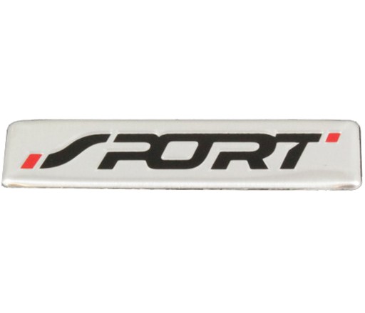 NÁLEPKA HLINÍKOVÝ ZNAK CHROME SPORT 3D