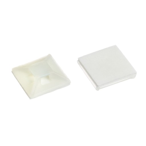 Montážne podstavce pre sťahovacie pásky 12x12mm biele