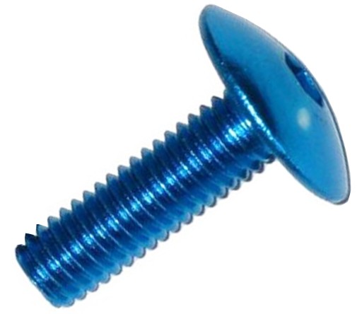 Skrutka Kapota Predné sklo Plast Hliník Modrá 6x20 mm MOTOCYKLOVÝ CHOPPER