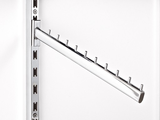 UHLOVÝ VEŠIAK PRIAMO NA LIŠTU 40cm CHROM a1