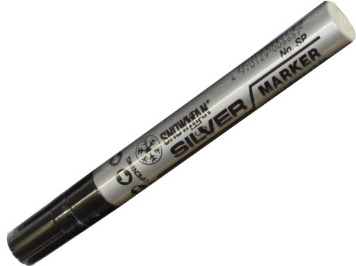 SILVER olejový popisovač na kov, sklo, gumu, papier, Snehuliak olejový popisovač 1,5-3mm