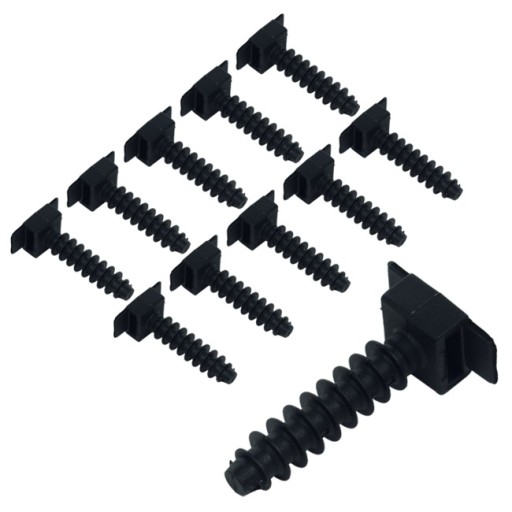 10 ks montážnych kolíkov pre 6 mm káblové pásky, ploché