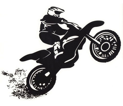 TUNING NÁLEPKY HOBBY MOTOCYKLISTA KRÍŽ OFF ROAD
