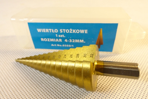 KROKOVACÍ KUŽELOVÝ VŔTAČ HS TYTAN 4-32mm VŔTAČKY