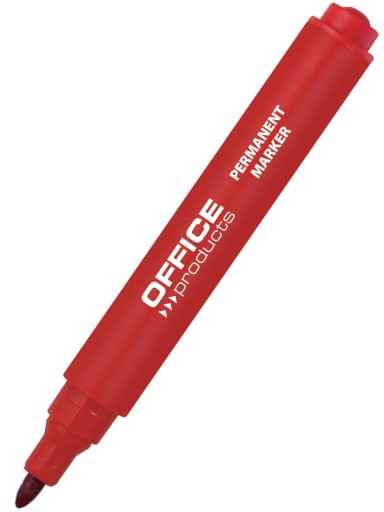 Permanentný popisovač vodotesný OFFICE okrúhly 1-3mm červený