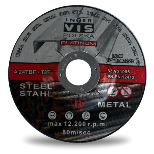 BRÚSNY KOTÚČ KOVOVÝ 125X6,4 PLATINUM