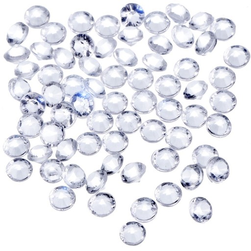 DIAMANTOVÉ KONFETTI 12mm ČERÉ kryštály 100 ks