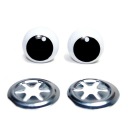 MAĽOVANÉ OČI ČIERNO-BIELE OČI 13mm MEDVEĎKY