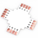 RGB + X krížový konektor LED PCB pásik 4-PIN 10mm