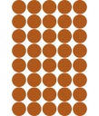 Medené kruhové bodkové nálepky 5cm 40ks