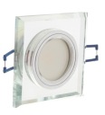 OSVETLENIE STRIEBORNÉ SKLENENÉ DRŽANIE LAMPY + GU10 LED 3W