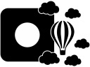 NÁLEPKA pod kontaktnú zásuvku SWITCH BALLOON do detskej izby