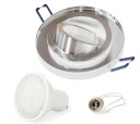 SET sklenená halogénová lampa, pohyblivá O+ LED 5W