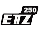 BOČNÁ KRYT NÁLEPKA MZ ETZ 250 ČIERNA