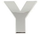 NÁLEPKA ZNAK CHROME 3D ČÍSLO PÍSMENO PÍSMENO PÍSMENO Y
