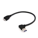 Uhlový kábel USB 3.0 - USB Micro 3.0 typu B, PRAVÝ