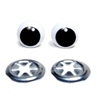 MAĽOVANÉ OČI ČIERNO-BIELE OČI 13mm MEDVEĎKY