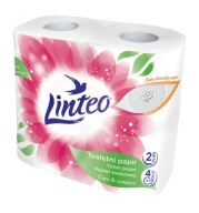 LINTEO biely toaletný papier, 2 vrstvy, 4 rolky