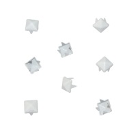 DIY BIELE OSTRÉ PYRAMÍDOVÉ STUDY 4x4mm 25 KS