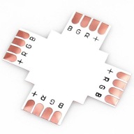 RGB + X krížový konektor LED PCB pásik 4-PIN 10mm