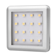 LED SQUARE 2 SVIETIDLÁ strieborná 1,5W 12VDC studená
