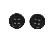 10ks malých plastových gombíkov 11mm, čierne