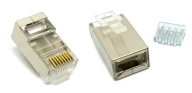 RJ45 8p8c modulárna zástrčka Cat.6, tienená, 10 kusov