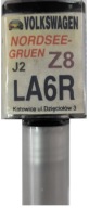 VW LA6R Z8 J2 NORDSEEGRUEN LAK ŠKRABANÝ DOTYK