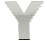 NÁLEPKA ZNAK CHROME 3D ČÍSLO PÍSMENO PÍSMENO PÍSMENO Y