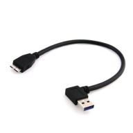 Uhlový kábel USB 3.0 - USB Micro 3.0 typu B, PRAVÝ