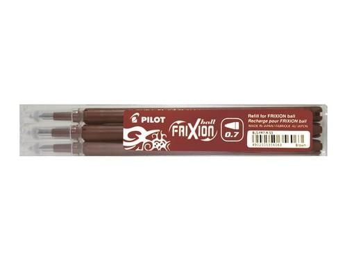 PILOT FRIXION Vymazateľná vložka 0,7 mm 3 kusy HNEDÁ