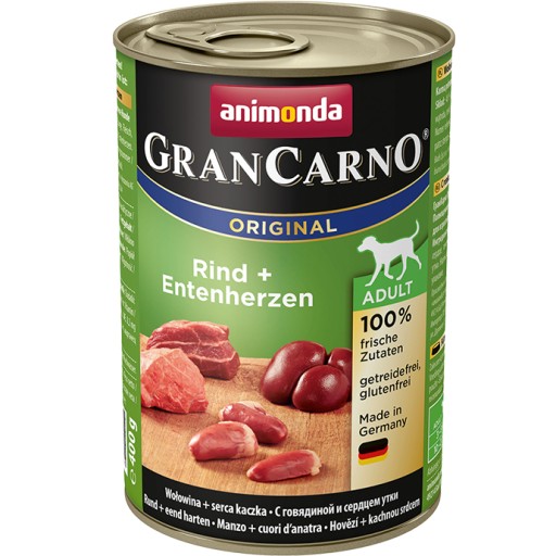ANIMONDA Grancarno Dospelá príchuť: hovädzie mäso a kačací syr