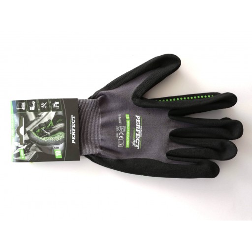 Rukavice Nitrile Flex PVC Dots Stalco, veľkosť 6