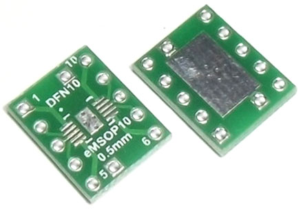 DFN10 / eMSOP10 doska plošných spojov _________ PCB-058