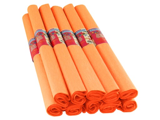 ORANŽOVÝ CRIPPED Tissue Paper 05 10 ROLLERS
