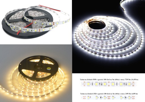 Pás LED pás 3528 SMD - 300 LED IP20 5m DEN