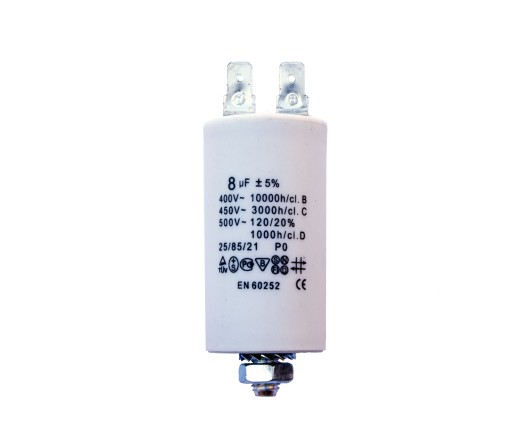 ŠTARTOVACÍ KONDENZÁTOR PRE MOTOR 8uF 450V