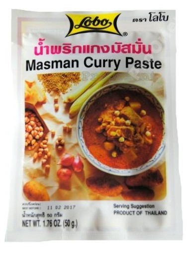 Thajská kari pasta Massaman 50g Lobo