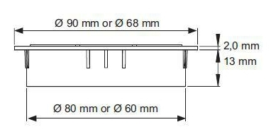 KOVOVÝ KÁBLOVÝ VSTUP KD260-1 80 MM BSN AMIX