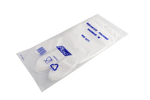 HDPE fóliové rukavice L prívesok 100 ks