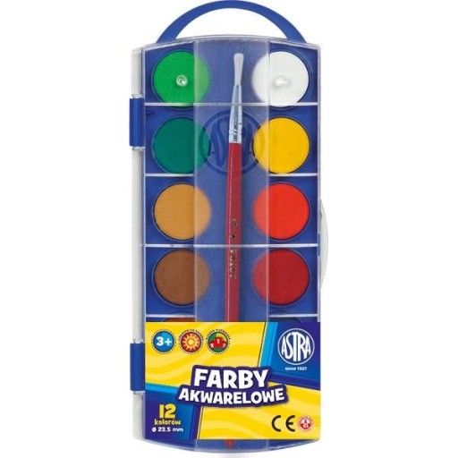 AKVARELOVÉ FARBY ASTRA V KRABIČKE 12 FARIEB