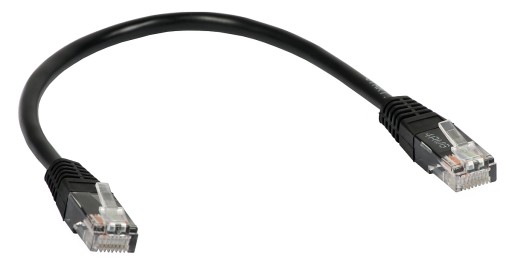 PATCHCORD RJ45/0,25-BLACK UTP 0,25m kat.5e ABCV